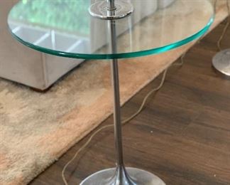 #1 MCM Chrome Globe Floor/Table Lamp #1  Robert Sonneman	54x16x16in	HxWxD