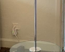 #2 MCM Chrome Globe Floor/Table Lamp #2 Robert Sonneman 54x16x16in HxWxD