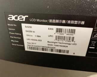 Acer 23in SA230 FHD LED Monitor		
