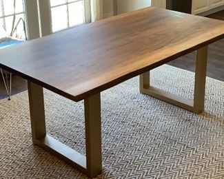 Live Edge Wood and Gold Metal Sloan Dining Table	30x40x72in	HxWxD
