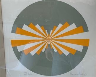 Signed Brian Rice lithograph Sphere		
