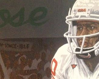 "In-VINCE-ible"  Vince Young ran the winning touchdown for the University of Texas Longhorns.