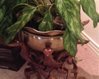 Unique plant holder and brass planter