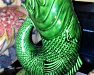 Vintage gurgling fish lamp