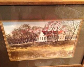 Country scene watercolor by Tylerite Gaylon Dingler