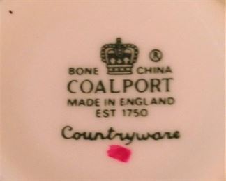 Coalport "Countryware" bone china