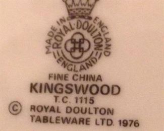 English Royal Doulton "Kingswood" china 