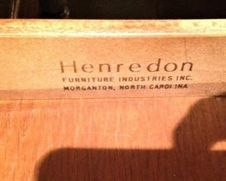 Henredon fine furniture is from Morganton, North Carolina.