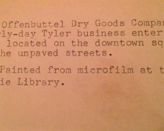 Offenbuttel Dry Goods Company was an early-day business located on the downtown square.