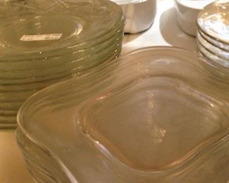 Variety of clear party plates