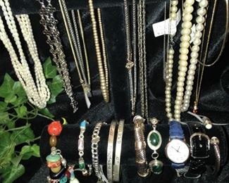 Some of the necklaces, watches, and bracelets
