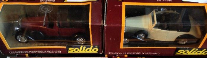 Two of the many die-cast model cars