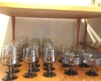 Vintage Libbey Tawney Accent Smoke Brown Glassware