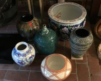 Candle Holder, Ceramic Vases  and Fish Bowl