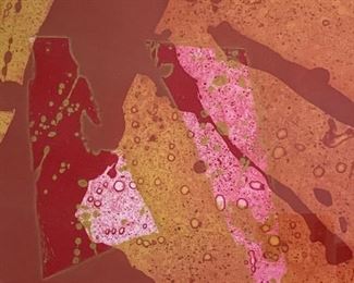 Abstract art by artist Sam Francis . Signed and numbered 13/45
