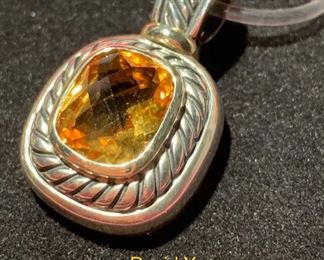 David Yurman 14k, sterling and citrine pendant 