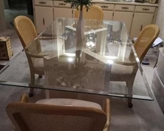 Glass top table
