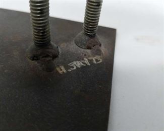 Signed folk art metal sculpture