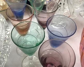 Set of 7 cordial glasses