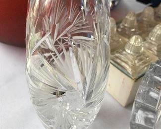 Cut Crystal Bud Vase