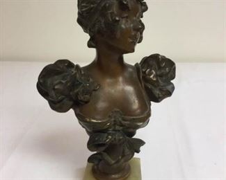 Antique French Nouveau Female Bust Sculpture https://ctbids.com/#!/description/share/318256