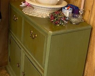 Chalk Painted Game Cabinet, (Wash Basin and Pitcher Family Item)