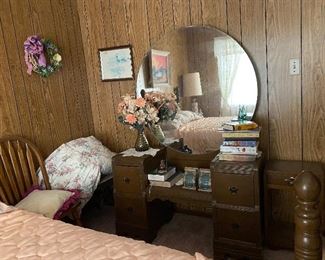 Antique Vanity with Matching Bedroom Set