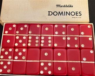 Marblelike Dominoes Red Super Thick