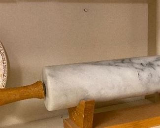 Collector Plate, Marble Rolling Pin with Stand