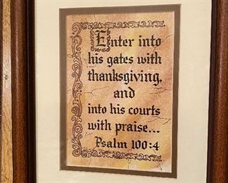 Wall Decor Psalm 100:4