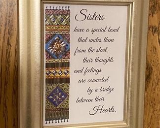 Wall Decor Quote on Sisters