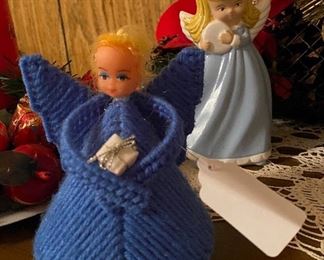 Hand Crafted Needlepoint Angel Dolls