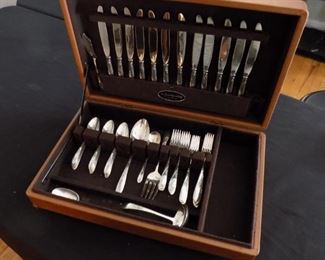 Easterling sterling silver flatware...service for 12 with serving pieces/storage case