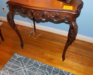 carved lamp table