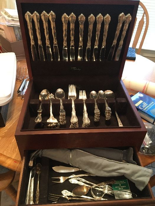 79 price Sterling Flatware set by Lunt
Pattern Mignonette. Very nice condition . $2500