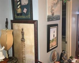 LIGHTHOUSE ARTWORKS & WALL PLACQUE