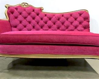 Antique Tufted Victorian Chaise Sofa
