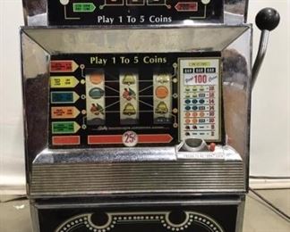 BALLY MANUFACTURING CO Antique Slot Machine 3ft

