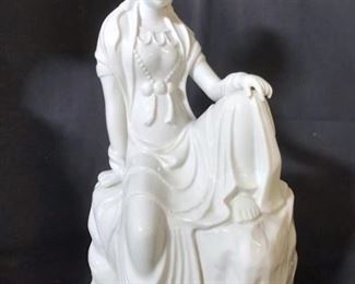 BLANC De CHINE Porcelain Hindu Goddess

