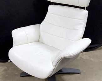 Modani Rowan Leather Swivel Lounge Chair
