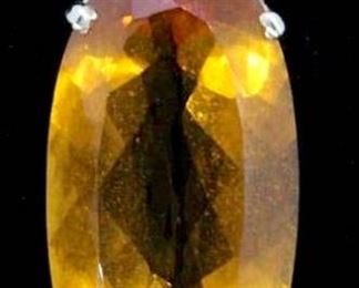 14 k Yellow Gold Mideva Citrine Pendant
