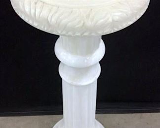 White Toned Marble Pedestal
