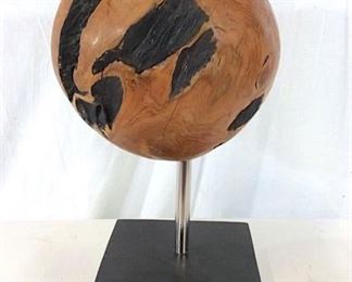 Mounted Spherical Wood Art
