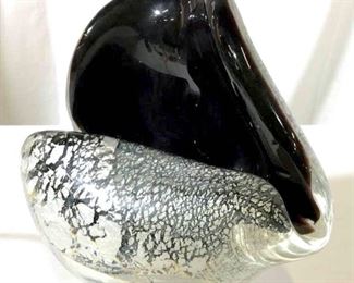 MIKASA Art Glass Conch Shell
