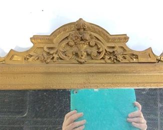 Antique 3 Panel Gilt Wood Victorian Mirror
