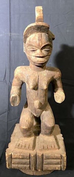Vintage African EKET Wooden Sculpture, Nigeria
