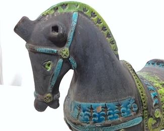 Collectible Asian Terra Cotta Horse Statue
