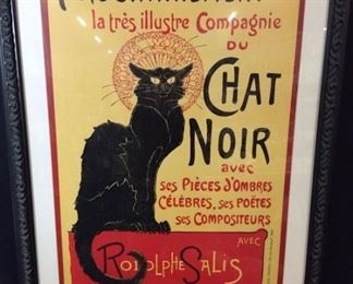 Grand Framed Nightclub Ad Chat Noir Poster
