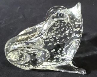 Signed LICIO ZANETTI Art Glass Frog Paperweight
