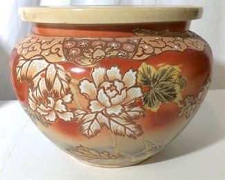 Vintage Moorcroft Style Ceramic Planter, Signed
